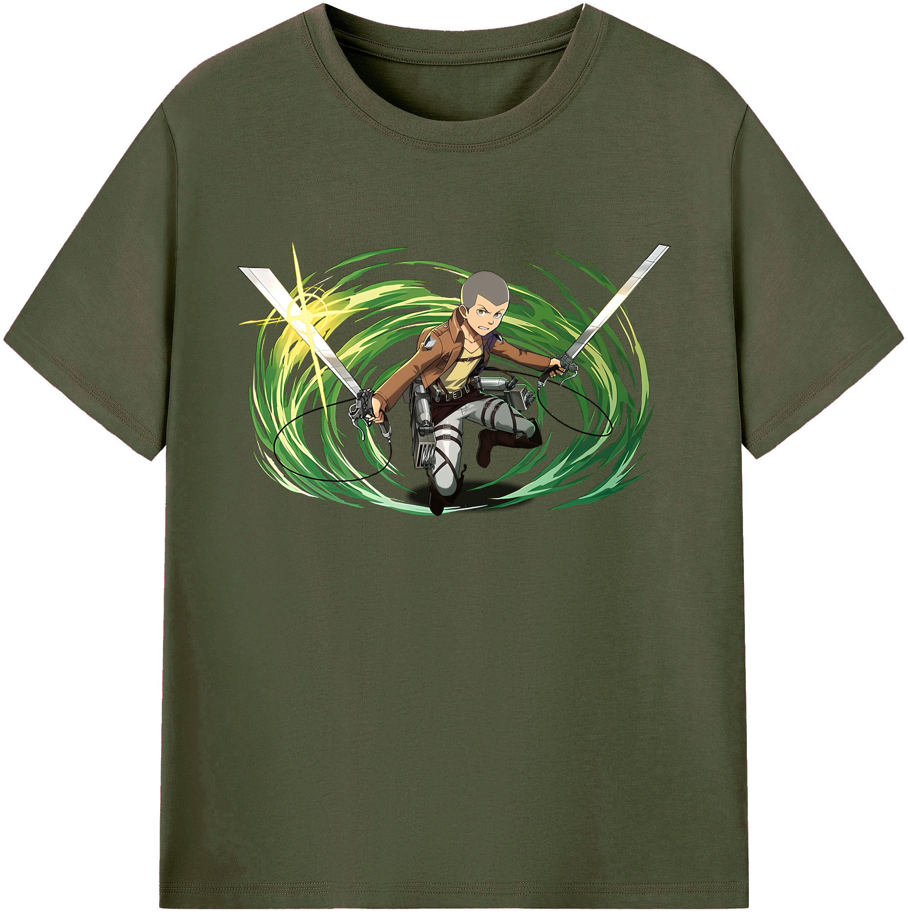（画像用） 進撃の巨人 コニー·スプリンガー Attack on Titan Connie Springer 綿100％ メンズ半袖Tシャツ｜肌触りやわらか＆通気性